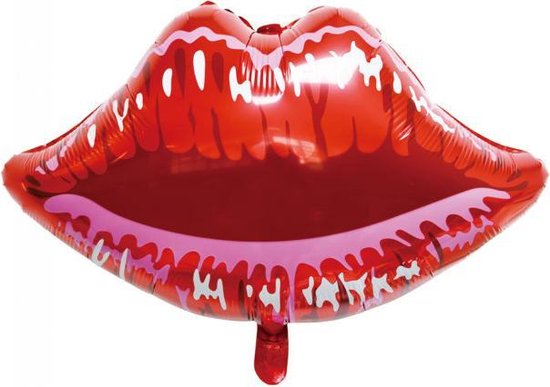 Wefiesta Folieballon Lippen 61 X 74 Cm Rood