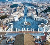 Sint-Pietersplein vanaf de koepel in Vaticaanstad in Rome - Fotobehang (in banen) - 350 x 260 cm