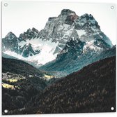 Tuinposter – Berglandschap  - 80x80cm Foto op Tuinposter  (wanddecoratie voor buiten en binnen)