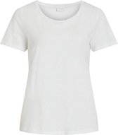 Vila T-shirt Visus O-neck S/s T-shirt/su - Noos 14054437 Snow White Dames Maat - XL