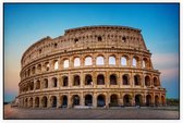 Verlaten Colosseum voor een blauw lucht in Rome - Foto op Akoestisch paneel - 150 x 100 cm