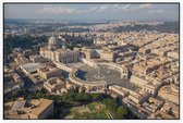 Luchtfoto van de Sint-Pieter in Vaticaanstad, Rome - Foto op Akoestisch paneel - 90 x 60 cm