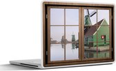Laptop sticker - 14 inch - Doorkijk - Molen - Water - 32x5x23x5cm - Laptopstickers - Laptop skin - Cover