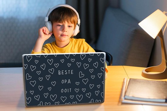 Sticker pour ordinateur portable - 11,6 pouces - Proverbes - Cadeau de la Vaderdag - Grand-père - Citation - Meilleur grand-père de tous les temps - 30x21cm - Autocollants pour ordinateur portable - Peau pour ordinateur portable - Housse