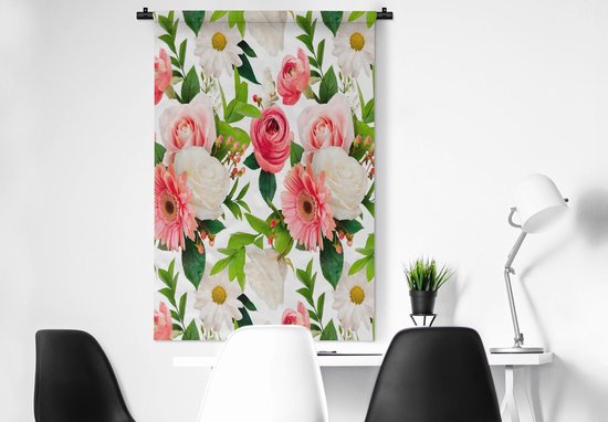 Tapisserie - Tapisserie - Fleurs - Motifs - Roses - 90x135 cm - Tapisserie