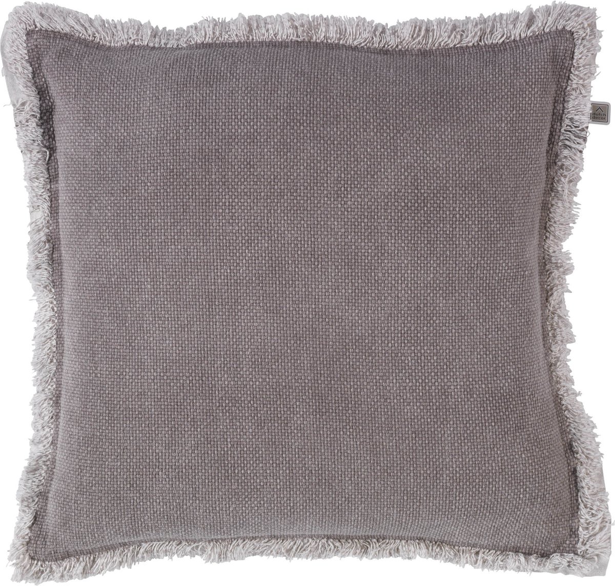 Dutch Decor BURTO - Sierkussen 45x45 cm - gewassen katoen - Driftwood - taupe - Inclusief binnenkussen - Luxe kussens voor woonkamer & bank