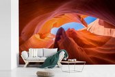 Behang - Fotobehang Rotsformaties van in de Antelope Canyon - Breedte 420 cm x hoogte 280 cm