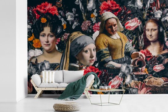 Papier peint - Papier peint photo - Collage - Maîtres anciens - Fleurs - Largeur 360 cm x Hauteur 240 cm