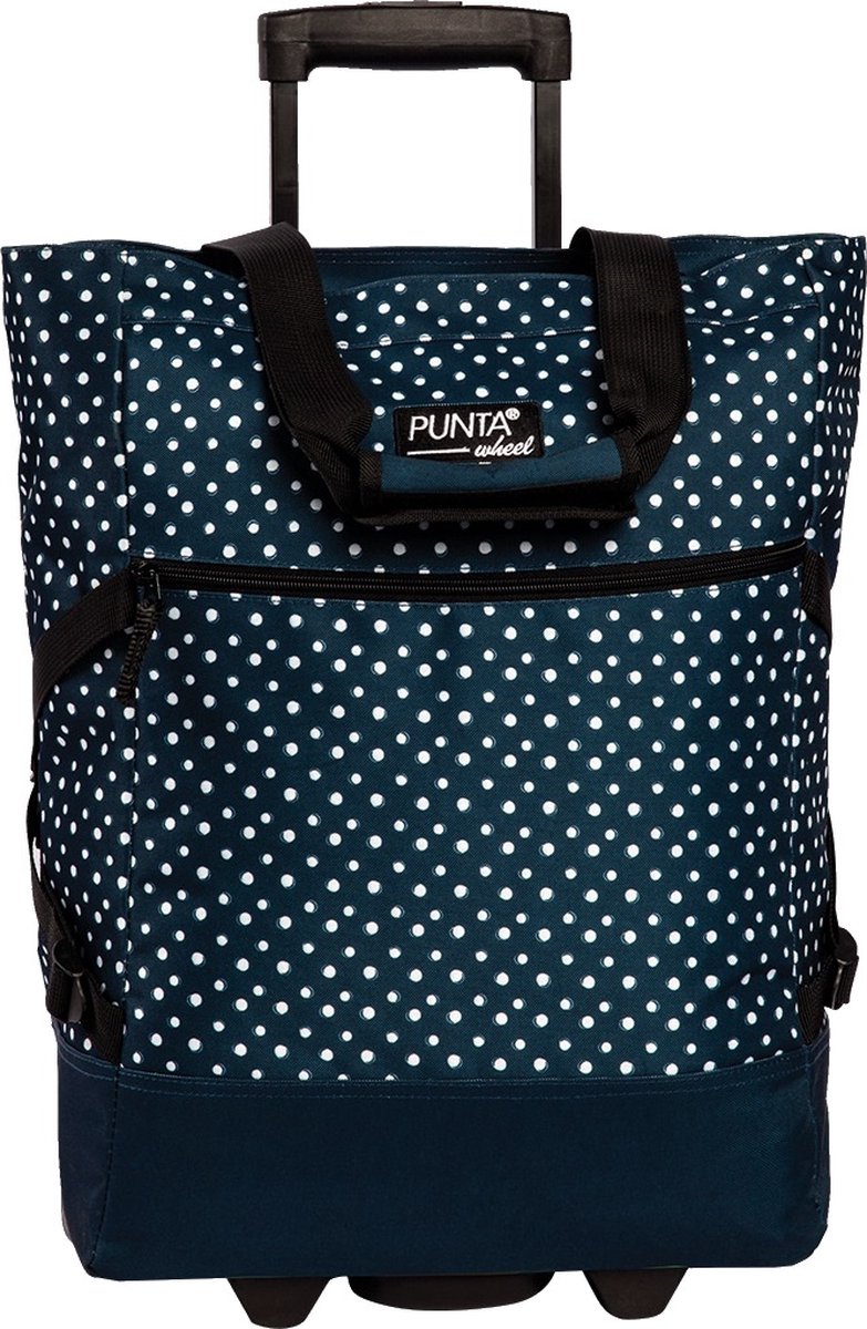 Punta Trolley Wheel Print 33 Liter Polyester Donkerblauw