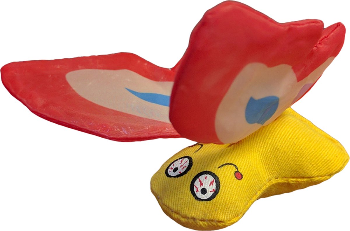 Yeowww! Butterfly Rood Speelgoed voor katten - Kattenspeelgoed - Kattenspeeltjes