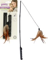 Connect-N-Tease Feather Wand Speelgoed voor katten - Kattenspeelgoed - Kattenspeeltjes