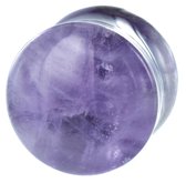 Double Flared Amethyst Plug - 7 mm