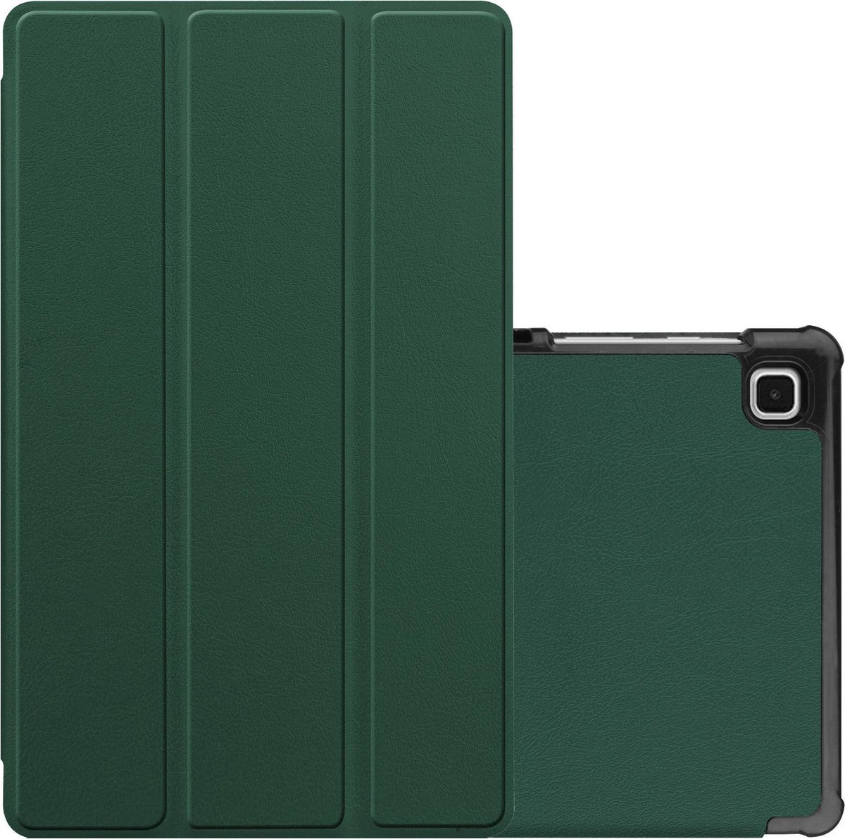 Hoes - Geschikt voor Samsung Galaxy Tab A7 Lite - Dun & Stevig - Trifold Bookcase - Hard Cover - Hardcover Book Case - Tablet Hoesje - Donkergroen