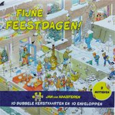 Kaarten - Kerst - Jan van Haasteren - Elfen/feest in tuin - 10st.
