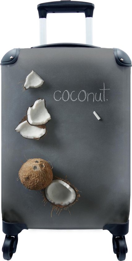 Valise - Noix de coco sur un tableau avec la traduction en anglais -  35x55x20 cm -... | bol.com