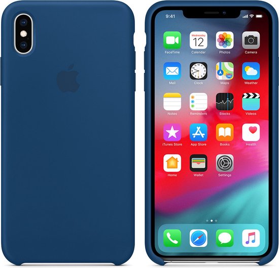 Apple iPhone XS Max Siliconen Case - Blauw | bol