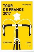 JUNIQE - Poster Tour de France 2017 -13x18 /Geel & Wit