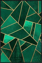 JUNIQE - Poster i kunststof lijst Smaragd en koper -30x45 /Kleurrijk