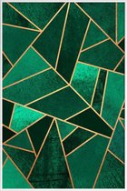 JUNIQE - Poster i kunststof lijst Smaragd en koper -20x30 /Kleurrijk