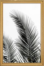 JUNIQE - Poster met houten lijst Palm Leaves 1 -13x18 /Kleurrijk