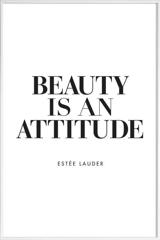 JUNIQE Poster met kunststof lijst Beauty is JUNIQE Poster met kunststof lijst Beauty is