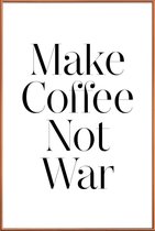 JUNIQE - Poster met kunststof lijst coffee -13x18 /Zwart