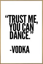 JUNIQE - Poster met kunststof lijst Vodka -20x30 /Wit & Zwart