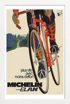 JUNIQE - Poster in houten lijst bike7 -30x45 /Oranje & Rood