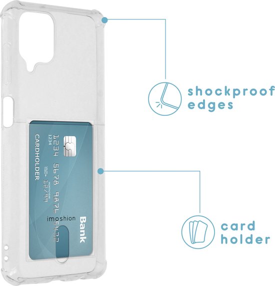 Coque arrière iMoshion Softcase avec porte-cartes Samsung Galaxy A12 - Transparente