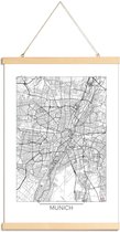 JUNIQE - Posterhanger München - minimalistische stadskaart -40x60 /Wit