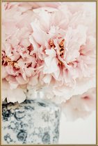 JUNIQE - Poster met kunststof lijst Peonies In A Vase -30x45 /Roze &