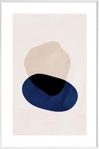 JUNIQE - Poster in kunststof lijst Compatibility -40x60 /Blauw & Ivoor