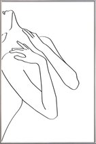 JUNIQE - Poster met kunststof lijst Beauty -40x60 /Wit & Zwart