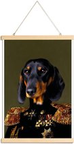 JUNIQE - Posterhanger Sir Dante -20x30 /Bruin & Zwart