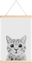 JUNIQE - Posterhanger Kitten Classic -40x60 /Wit & Zwart