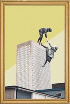 JUNIQE - Poster met houten lijst Let's Do Stupid Shit Together -40x60