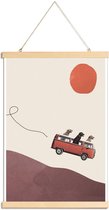 JUNIQE - Posterhanger Adventure Gang -30x45 /Ivoor & Rood