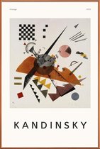 JUNIQE - Poster met kunststof lijst Kandinsky - Orange -60x90 /Ivoor &