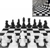 Afbeelding van het spelletje XXL Groot Schaakspel, Tuinschaken,  UV Beschermd - 41 cm Koning met Rubberen Mat 240x240 cm