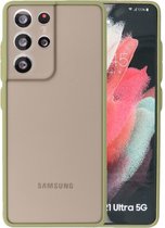 Wicked Narwal | Kleurcombinatie Hard Case voor Samsung Samsung Galaxy S21 Ultra Groen