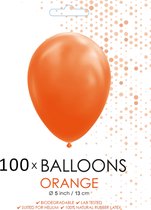 5 inch ballonnen oranje 100 stuks.