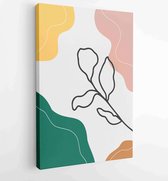 Botanical abstract art backgrounds vector. Summer square banner 1 - Moderne schilderijen – Vertical – 1929690719 - 40-30 Vertical