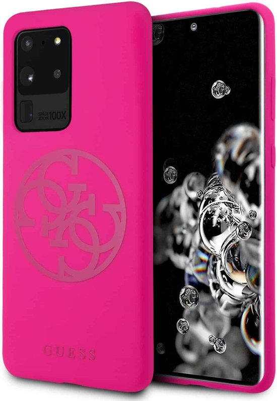 Foto: Fuschia hoesje van guess backcover samsung galaxy s20 ultra guhcs69ls4gfu