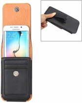 Voor Galaxy S7 / G930 & S6 / G920 & S6 Edge / G925 klassieke stijl olifant textuur verticale flip lederen tas heuptas met kaart solts & roteerbare rugspalk Grootte: 15,5 x 8,2 cm (zwart)