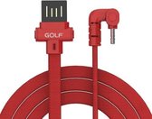 Let op type!! GOLF GC-68M 1M 180 graden elleboog micro USB naar USB 3A opladen USB data kabel snel opladen USB data kabel voor Galaxy  LG  Huawei  Xiaomi en andere smartphones (zwart)