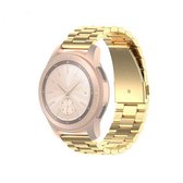 Voor Huawei GT2 / GT / Samsung Galaxy Horloge 46mm R800 / Samsung Gear S3 Universele Drie Kralen Roestvrij stalen Horloge Polsband 22mm (Goud)