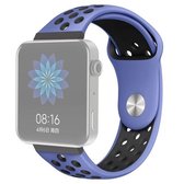 Voor Xiaomi Smart Watch Standard / Pride-versie 18 mm tweekleurige siliconen vervangende band horlogeband (blauw zwart)