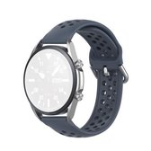 Voor Galaxy Watch 3 45 mm siliconen sportband in effen kleur, maat: gratis maat 22 mm (grijs)
