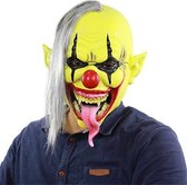 Halloween Festival Party latex groen gezicht clown bang masker, met haar