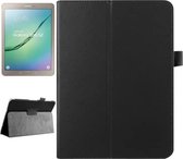 Litchi Texture Horizontale Flip Effen Kleur Smart Leather Case met Two-Fold Holder & Sleep / Wake-up Function voor Galaxy Tab S2 9.7 / T815 (Zwart)
